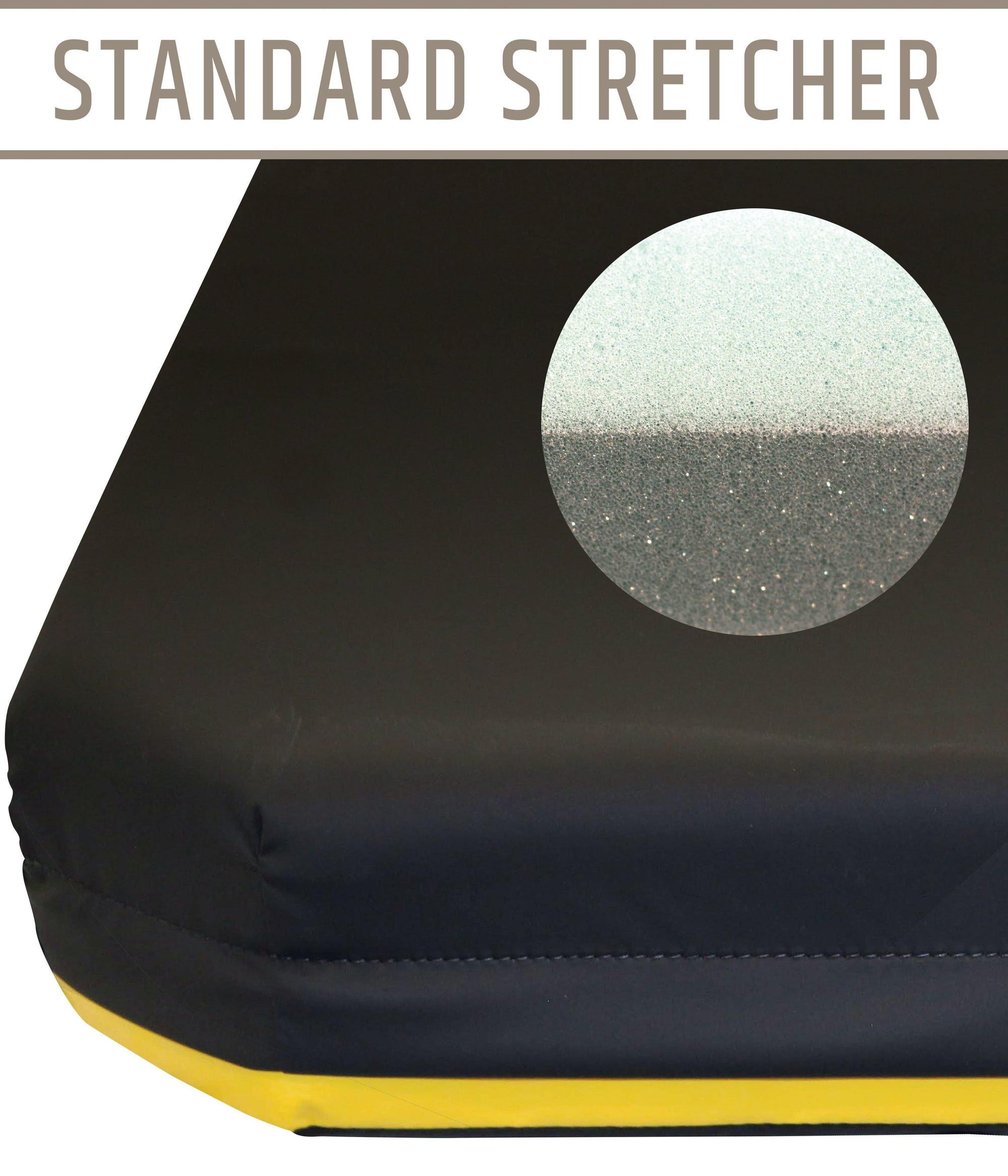 NAMC 4 Standard Stretcher Pad with Color Identifier - 26x76 - 8 Taper @ Head - mattress